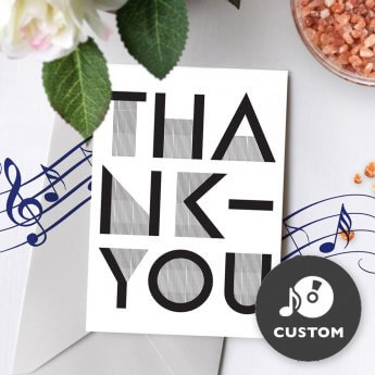 Thank you greeting card custom sound