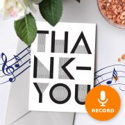 Thank you greeting card recordable