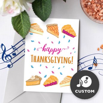 happy thanksgiving card custom sound