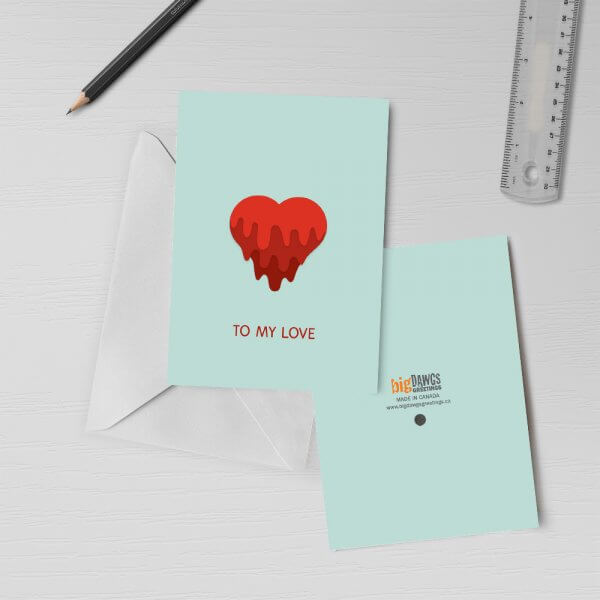 Melting Heart front and back 5x7-recordable-sound